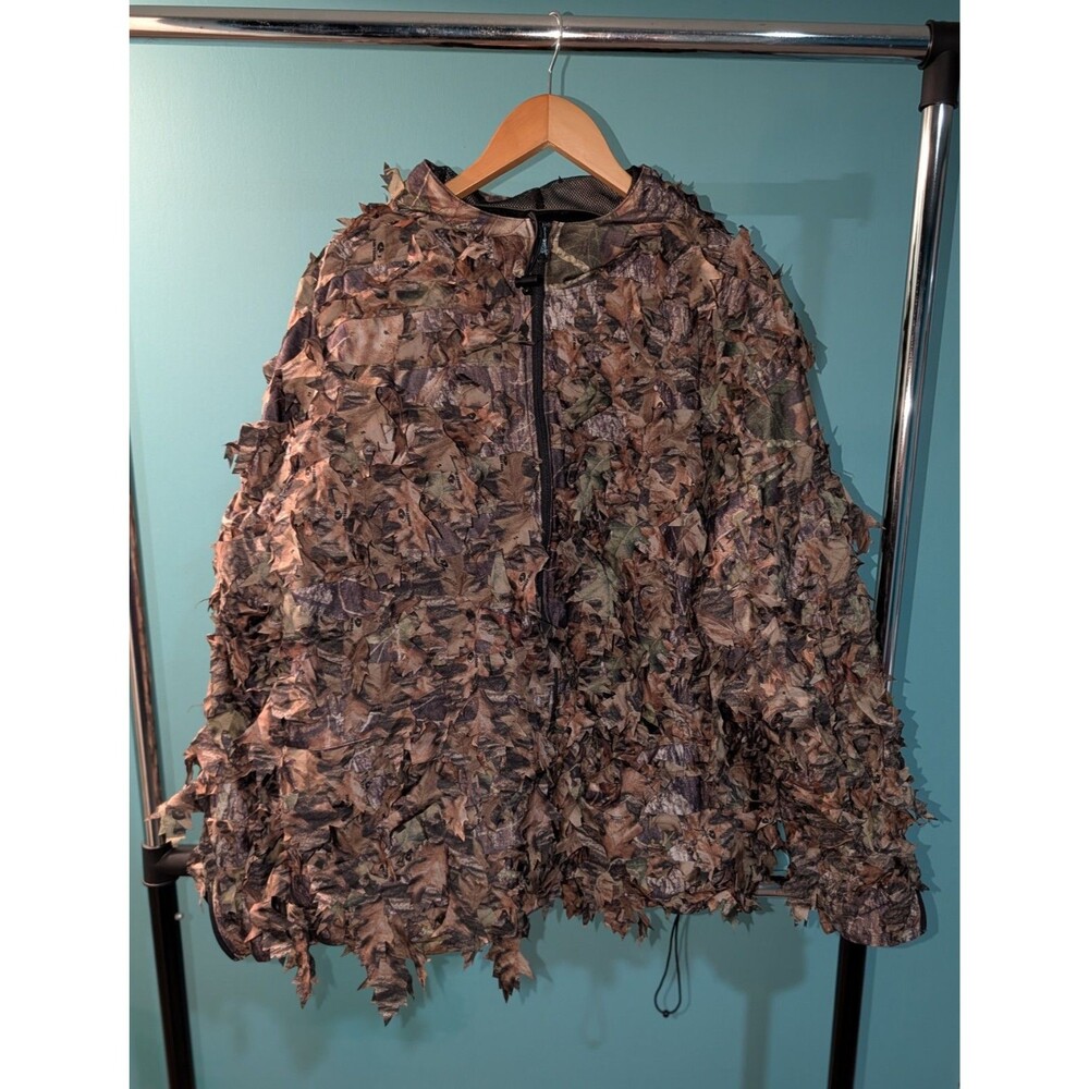 Cabelas Ghillie Leafy Suit M/L Mossy Oak 3D Camo Jacket Pants Facemask Made USA